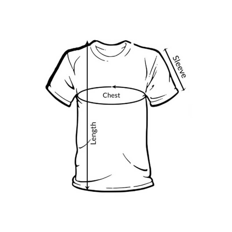 T shirt size measurement pic