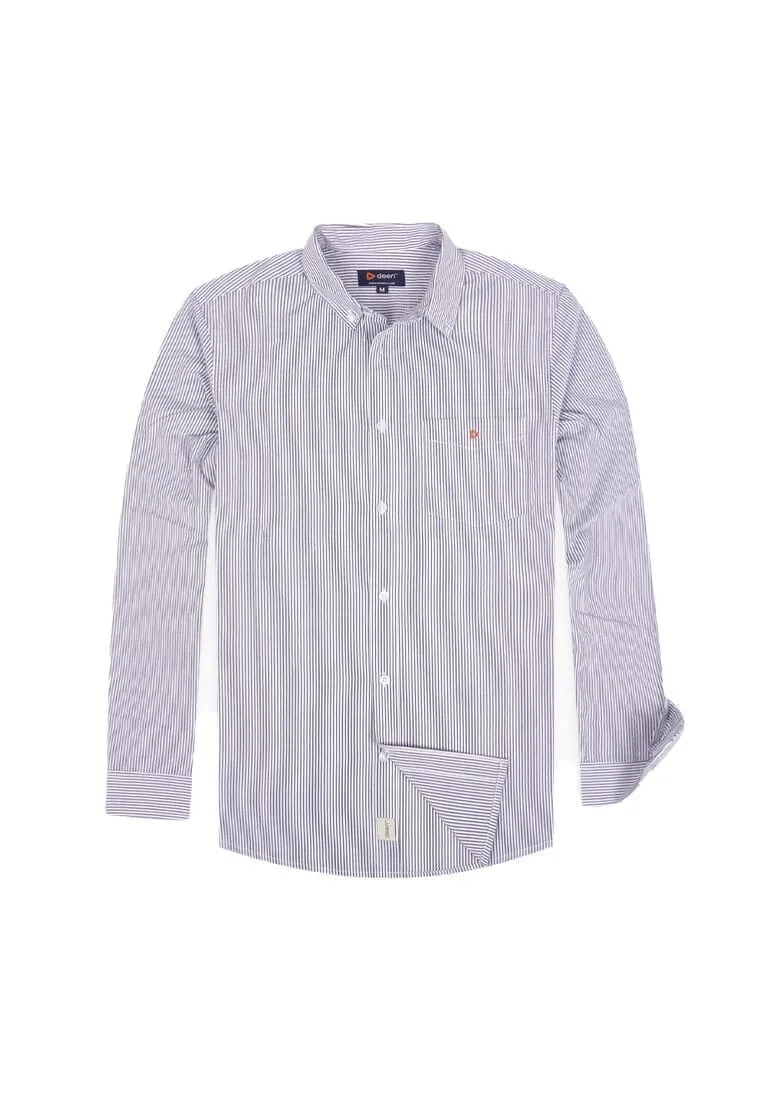 DEEN Blue Stripe Poplin Shirt 31 - Regular Fit