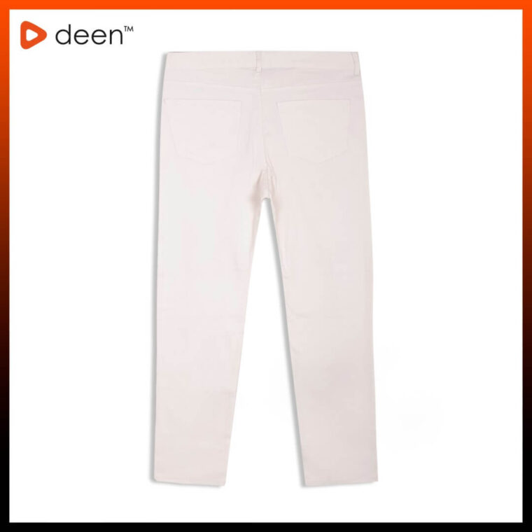 Off white Twill Pant 16 Slim Fit 2