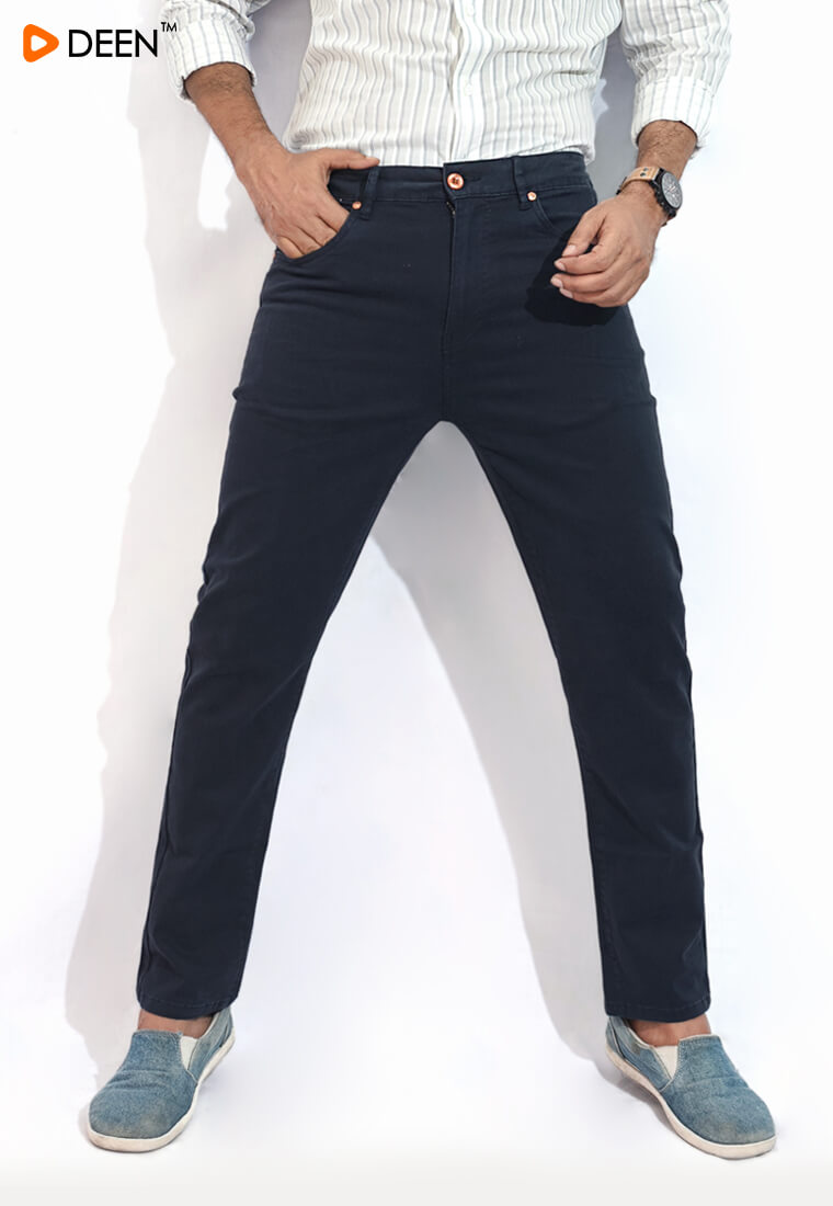 DEEN Navy Twill 5-Pocket Pant 25 - Slim Fit