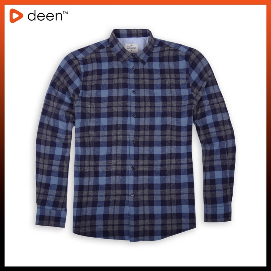 Cotton Flannel Shirt 05 - DEEN