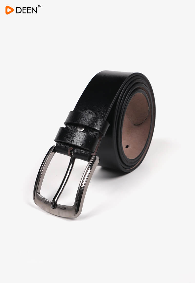 DEEN Black Genuine Leather Belt 01 1