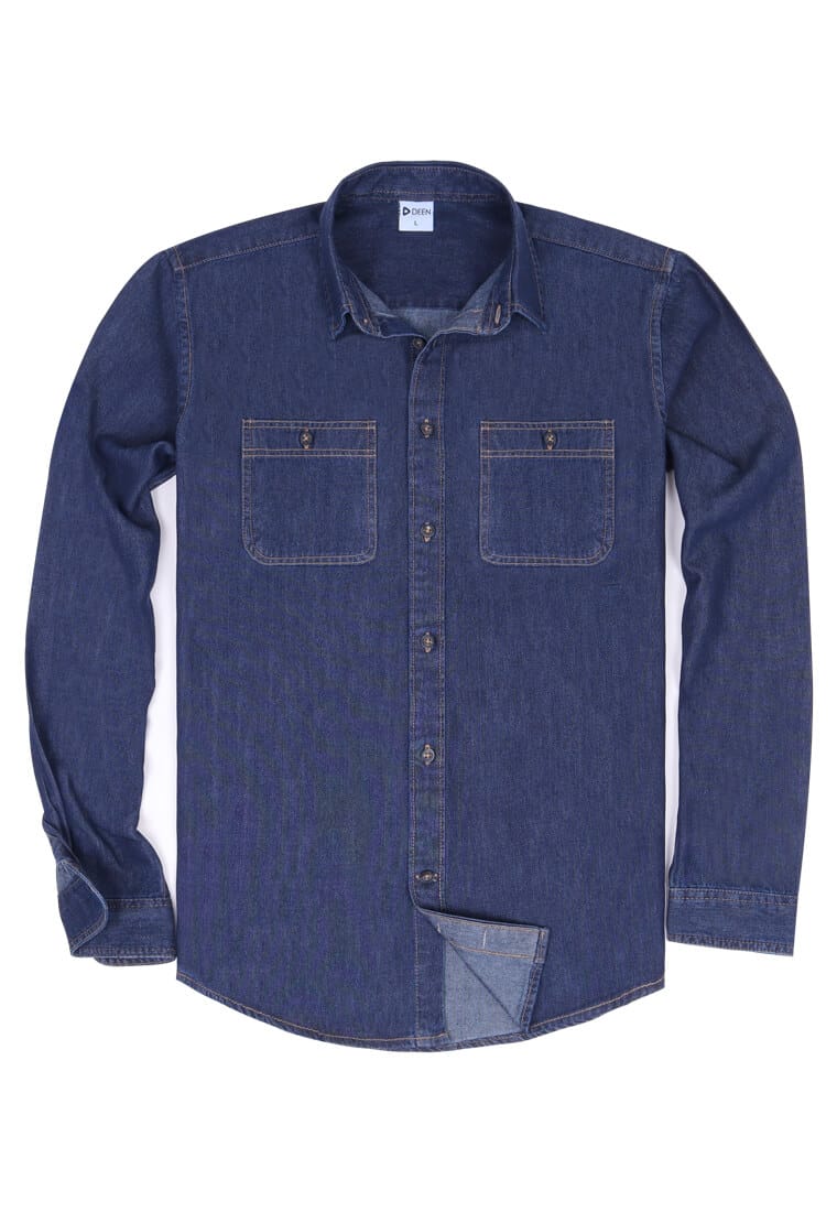 DEEN Indigo Dark Blue Denim Shirt 25