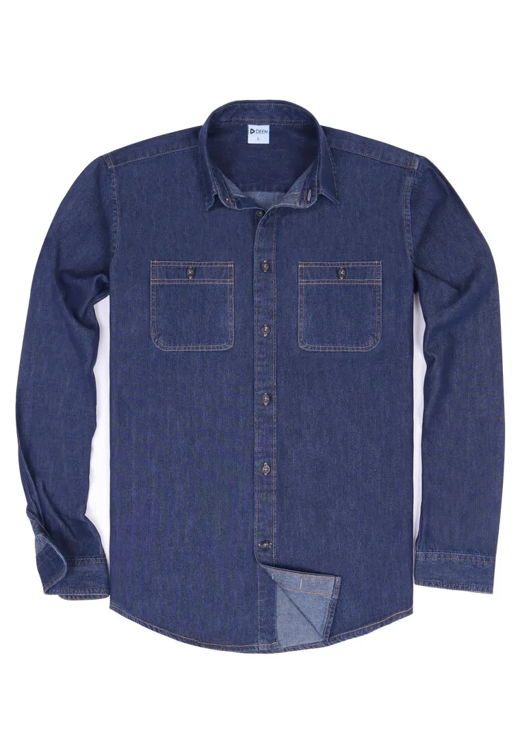 DEEN Indigo Dark Blue Denim Shirt 25