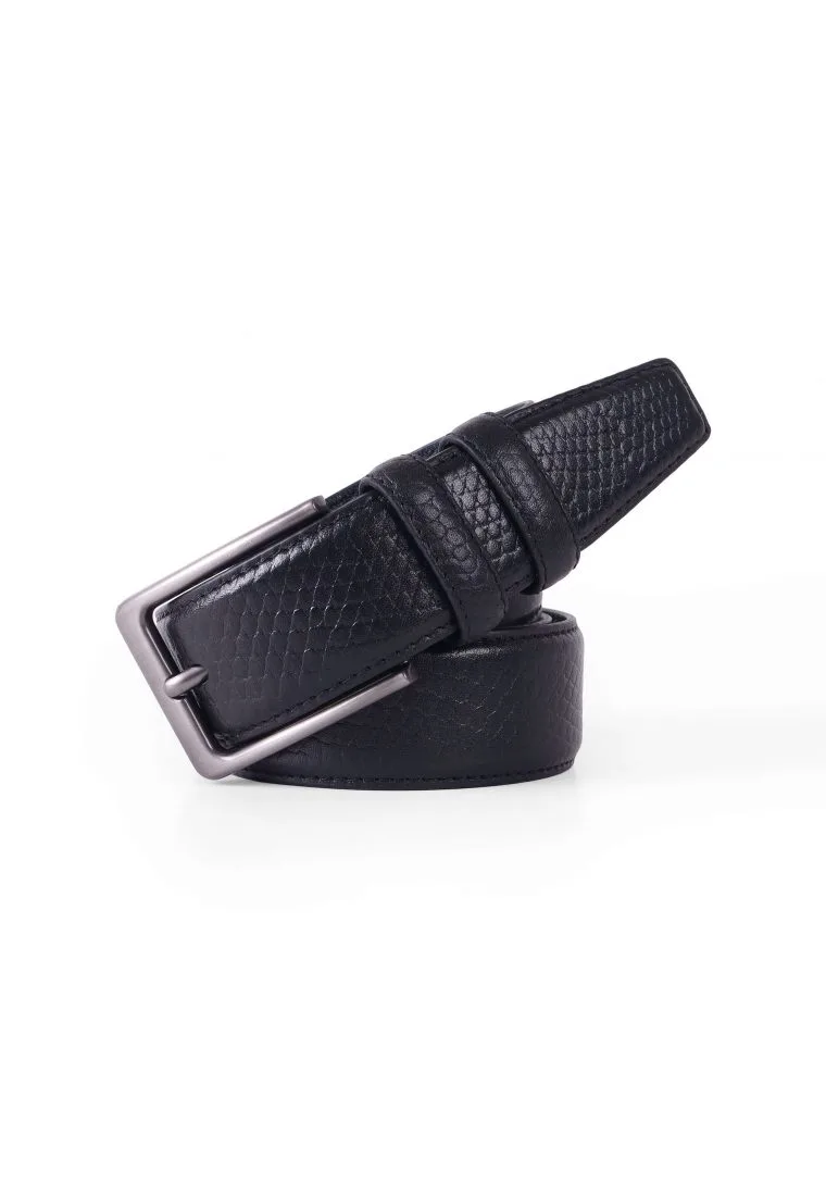 DEEN Black Genuine Leather Belt