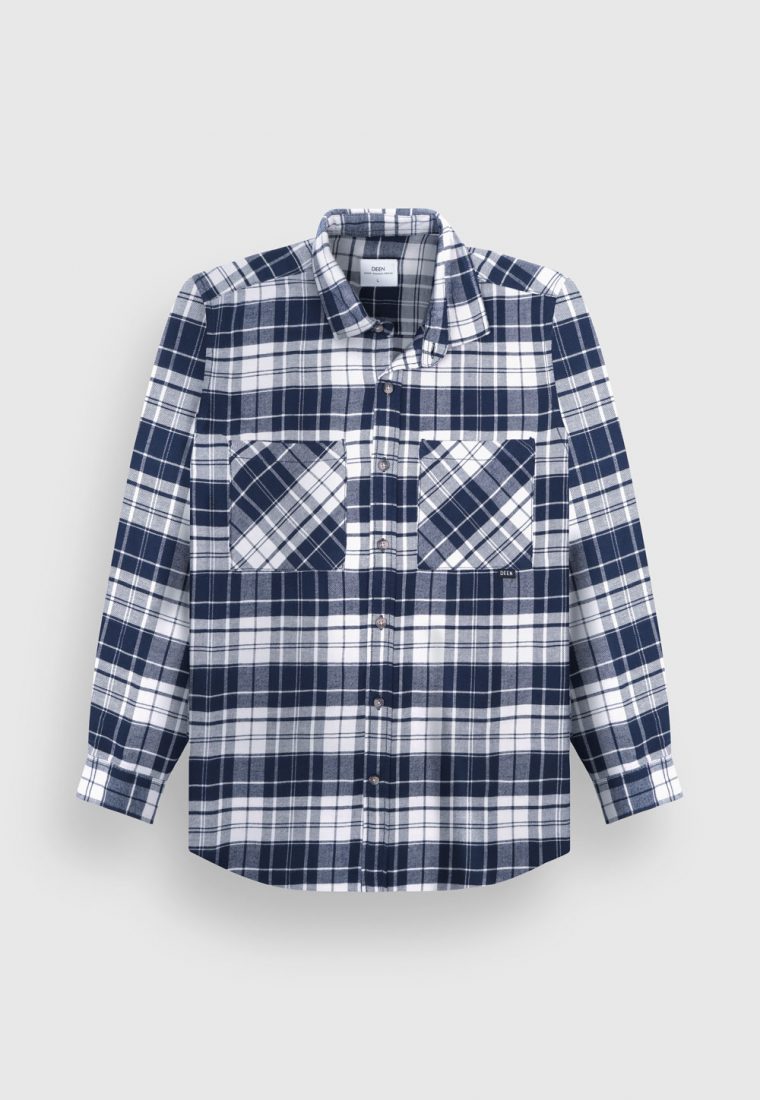 Arctic Blue Check Flannel Shirt