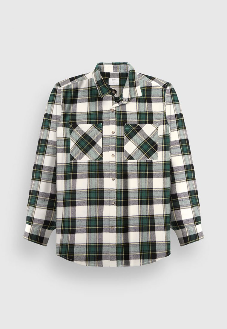 Hunter Green Check Flannel Shirt