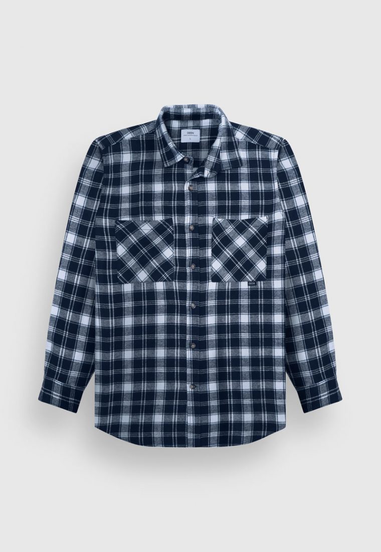 Navy Classic Flannel Shirt