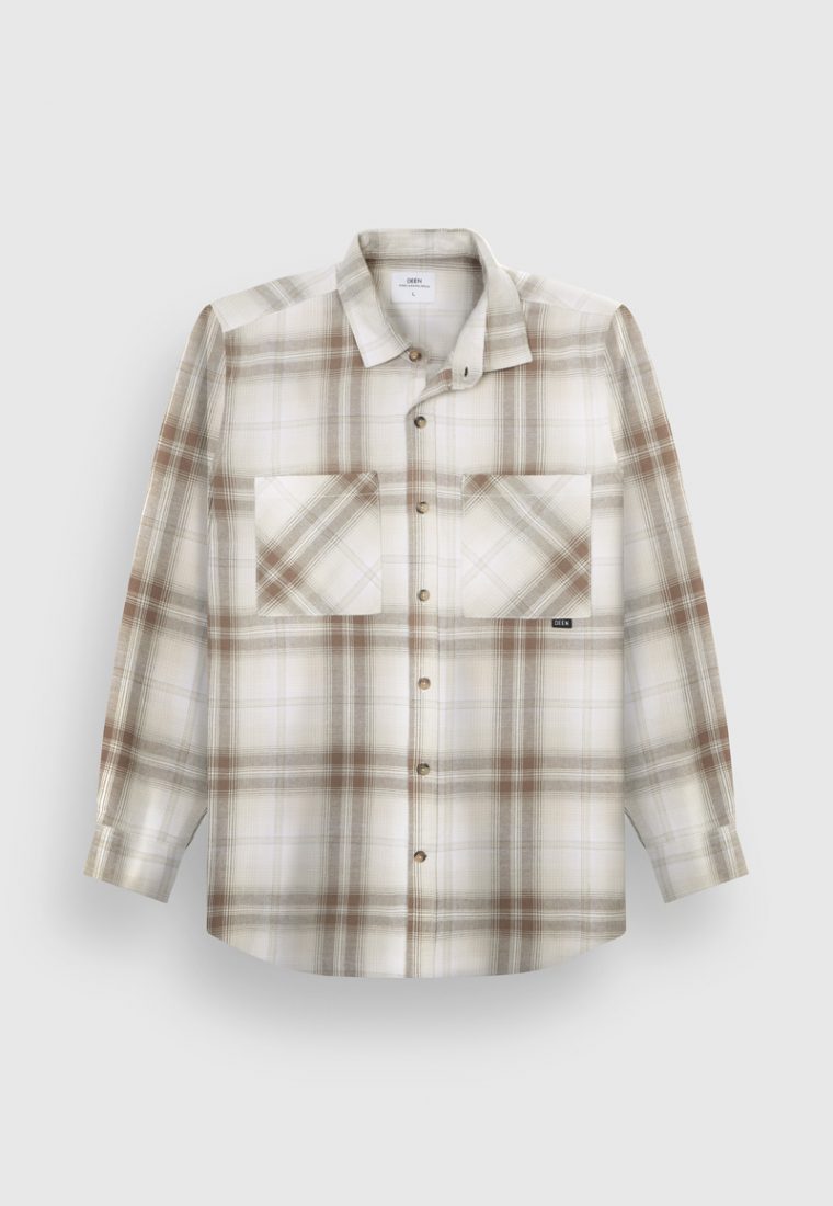 Ash Grey Check Flannel Shirt