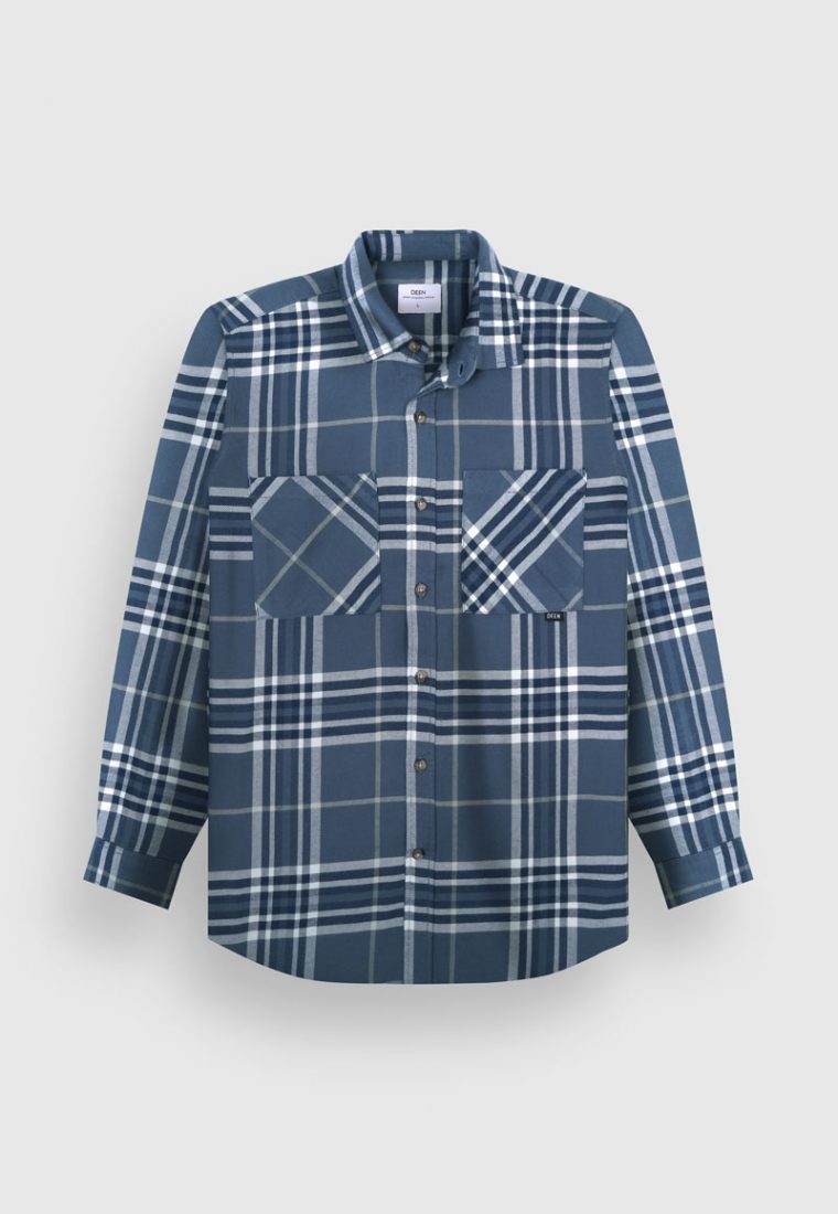 Navy Heritage Flannel Shirt