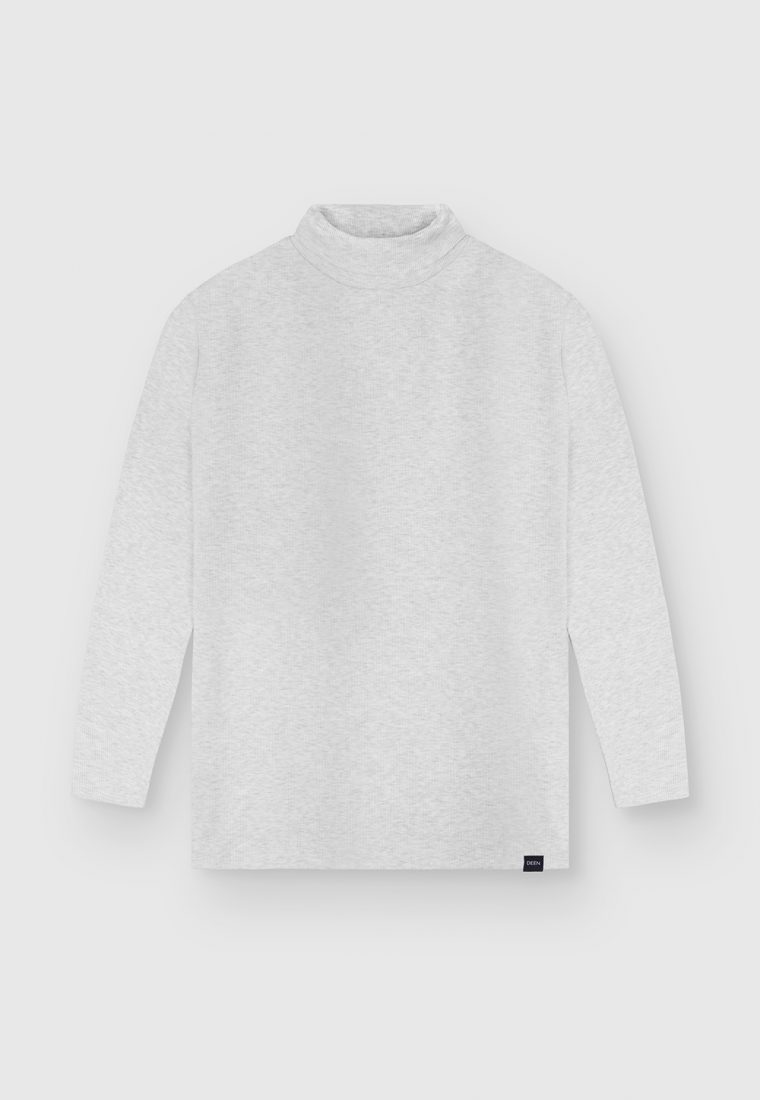 Light Ash Full Sleeve Turtleneck T-shirt