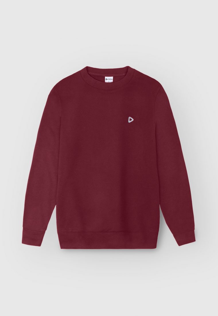 Maroon Sweatshirt in French-Terry