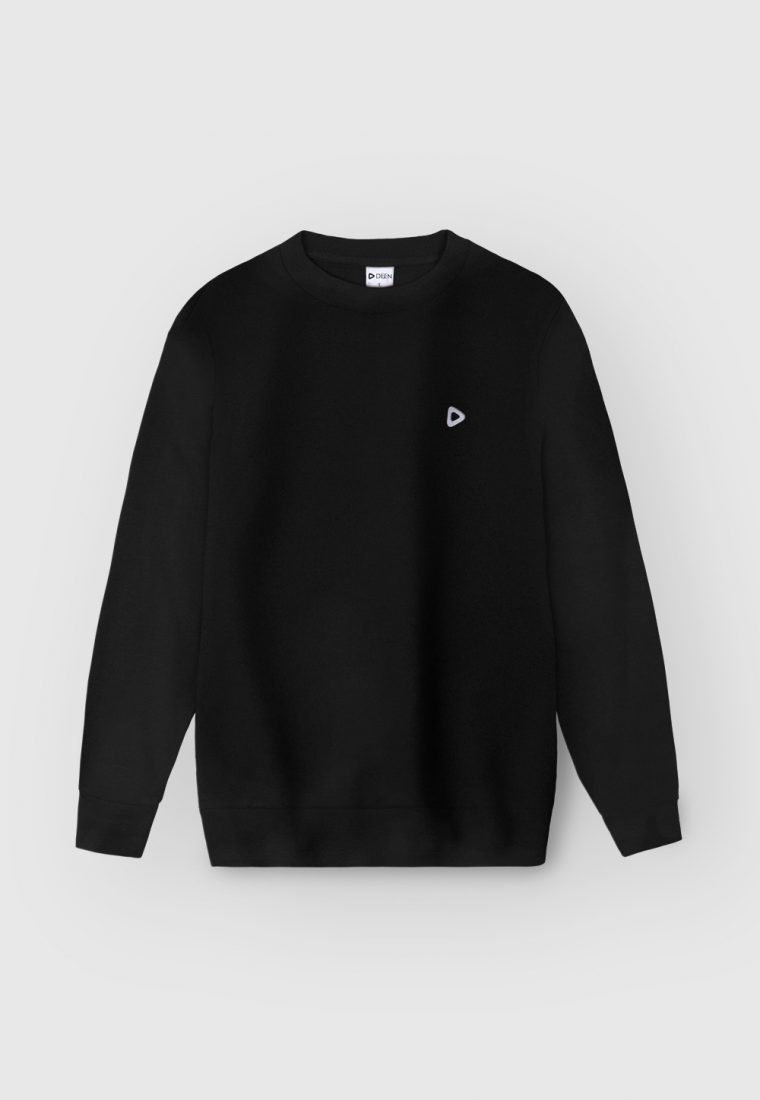 Black Sweatshirt in French-Terry