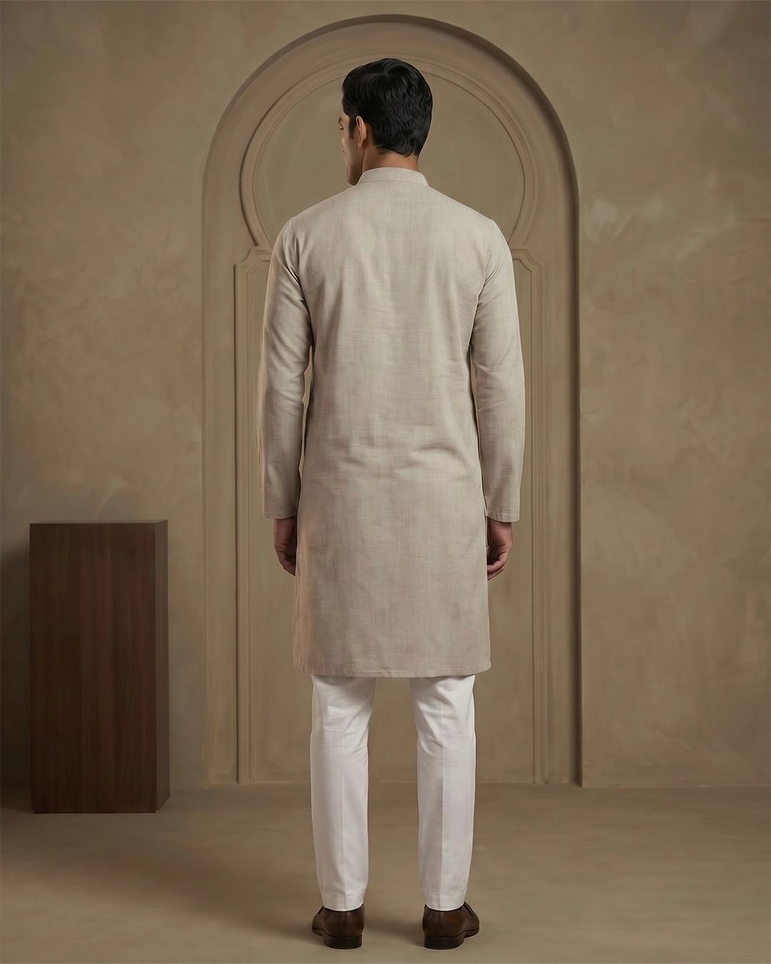 DEEN Warm Grey Semi Formal Panjabi - Image 3
